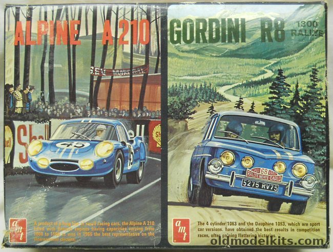 AMT 1/25 Alpine A210 and Gordini R8 1300 Rallye, T418 plastic model kit